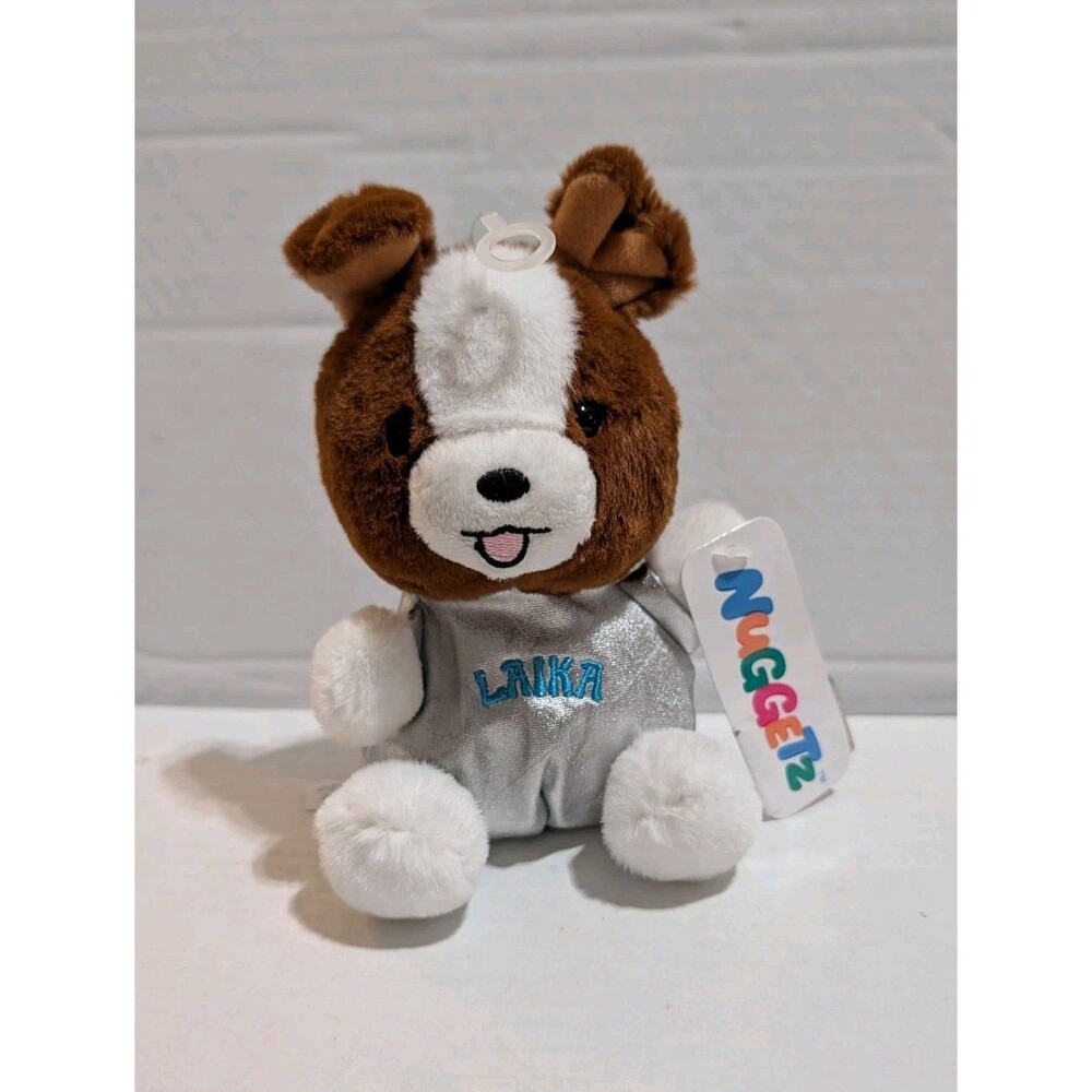 The Petting Zoo Nuggetz Laika Space Dog Plush Stuffed Animal NWT 6"